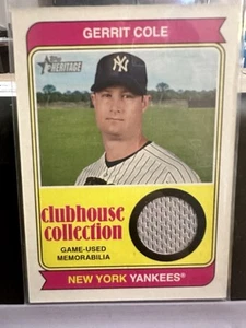 2023 Heritage Clubhouse Collection CCR-GC Gerrit Cole Jersey Relic - Picture 1 of 1