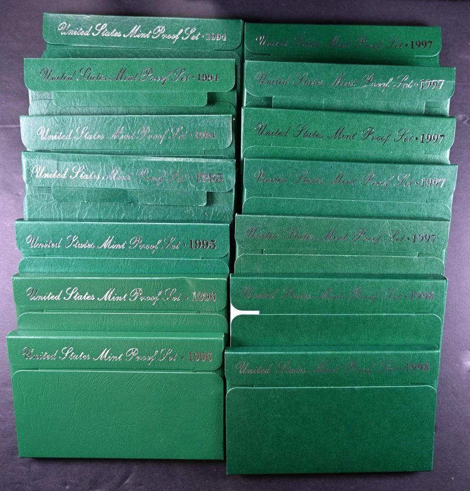 14 Sets 1994-1998 US Mint Proof Sets Uncirculated Coins - Image 1 of 1