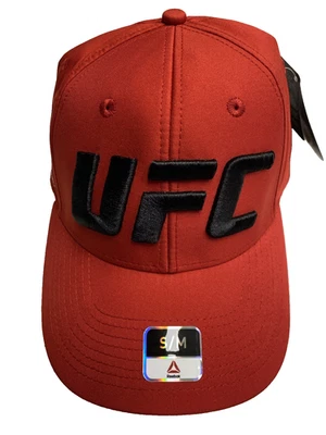 SOMBRERO ESTRUCTURADO UFC REEBOK ROJO/NEGRO BORDADO LOGOTIPO UFC FLEX TALLA S/M NUEVO CON ETIQUETAS Foto 1 de 4