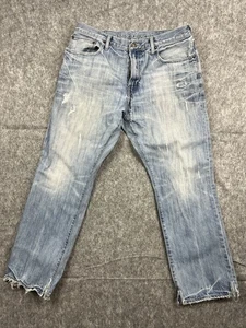 American Eagle Jeans Herren Relaxed Fit Distressed Blau Light Wash Denim Größe 38x32 - Bild 1 von 12