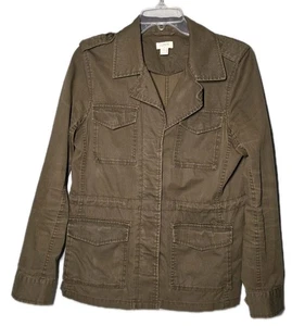 J. Crew Damengröße Small braun Utility Jacke Stil Safari Knopfleiste  - Bild 1 von 7