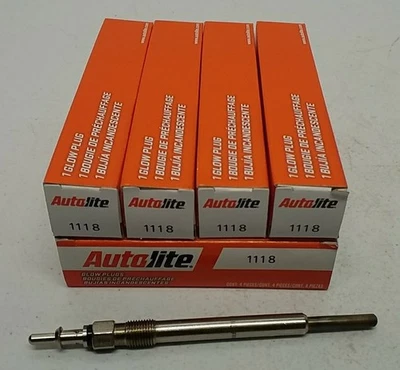 Conjunto de plugue de incandescência diesel Autolite 1118 – Qtd. 4 para desempenho confiável de partida a frio - Imagem 1 de 4