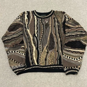 Vintage Tundra Sweater Men's XXL Multicolor 3D Knit Geometric Pullover Canada - Picture 1 of 6