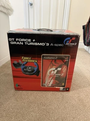 Logitech GT Force Steering Wheel Gran Turismo 3 A-Spec Edition PS2 - Boxed Rare - Image 1 of 4