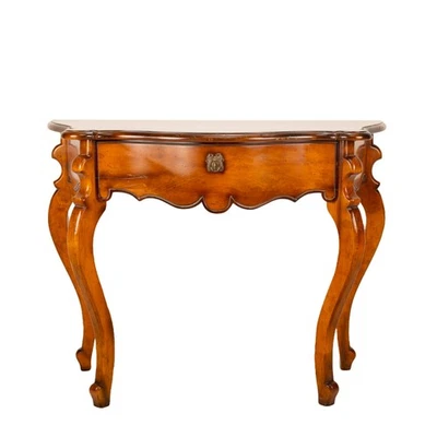 Baker Furniture Milling Road Italian Provincial Carved Solid Maple Console Table - Image 1 of 4