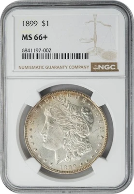 1899 Morgan Silver Dollar $ MS66+ NGC 950514-11 - Image 1 of 4
