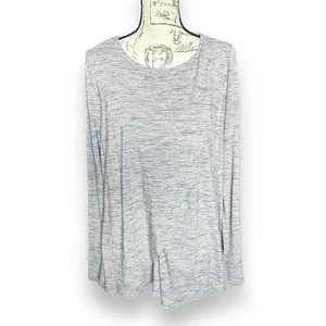 Isabel Umstands-T-Shirt Langarm Lagenlook meliert grau meliert Oberteil Large - Bild 1 von 5