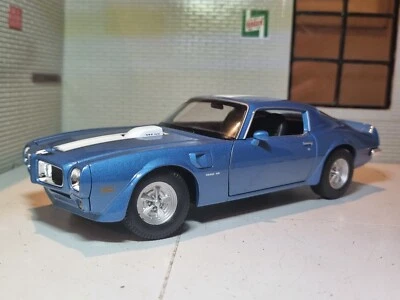 Firebird Trans Am Blue 1972 Welly 1:24 Scale Diecast Model Car BNIB - Image 1 of 4