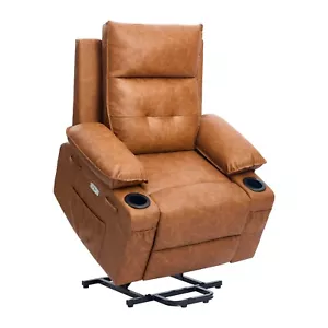 Power Lift Chair for Elderly ,Recliner Chair with Heating and Massage, Leather - Picture 1 of 32