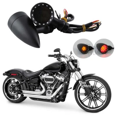 Luz traseira de freio a bala LED para motocicleta Harley Davidson Softail - Imagem 1 de 4