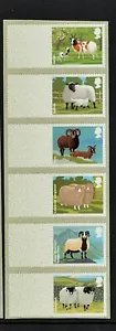 SHEEP  FARM ANIMALS  BLANK  STRIP  of 6   JACOB  TOP   POST GO  SUPERB  -  RARE  - Picture 1 of 1