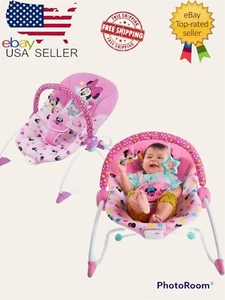 NICE! EUC. Bright Starts Disney Baby Minnie Mouse Infant to Toddler Rocker seat - Picture 1 of 6