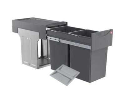 Hailo Abfallsammler Swing 3666102 Tandem Einbau Abfalleimer Mülleimer Biodeckel - Bild 1 von 4