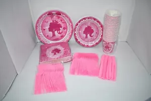 Yiyiring Party Plates for Princess Pink Party Decoration, Plates and Napkins Cup - Picture 1 of 4