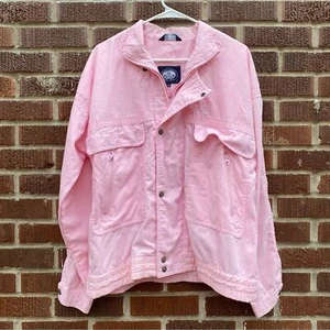 Knights bridge for Men vintage big front pockets oversized Pink bomber Jacket L - Picture 1 of 13