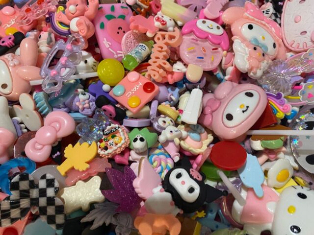 Buy 5-100pcs Sanrio Mixed Decoden/cabochons/diy CHARMS Kawaii, Fake Food , Hello  Kitty, My Melody Flat Back Resin Online in India 