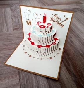 3D POP UP HAPPY BIRTHDAY CARD - Picture 1 of 3