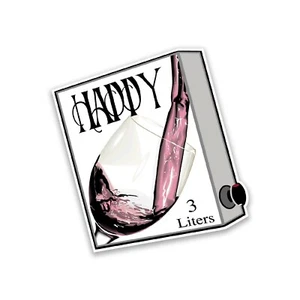 Weinkiste 3,5" Vinyl-Aufkleber - enthält zwei Aufkleber - Bild 1 von 1