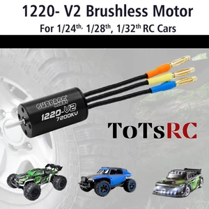 Surpass Hobby 1220 v2 7200kv Motore Brushless per Auto RC 1/24 1/28 1/32 - Nero - Foto 1 di 9