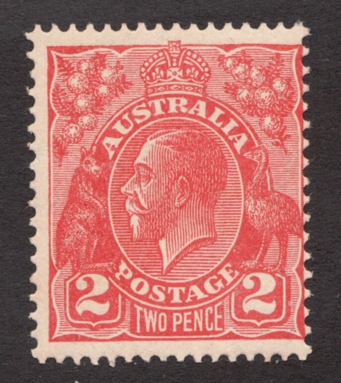 1931 Australia Sc# 116 - Two Pence - KGV, Kangaroo & Emu - MNH - Image 1 of 1
