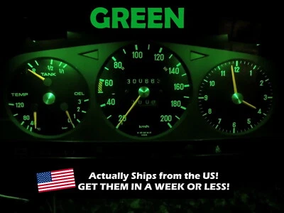 Cuadro de manómetros LED bombillas verde para chasis Mercedes Benz 77 85 W123  Foto 1 de 2