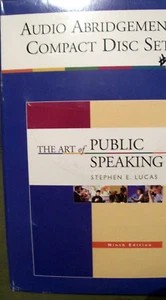 The Art of PUBLIC SPEAKING Stephen E. Lucas 9th Edition Audio Abridgement CD Set - Picture 1 of 3