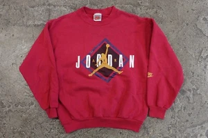 Sudadera Vintage NIKE Air Jordan Marrón Púrpura Blanco Cuello Redondo Niños MEDIANA - Imagen 1 de 7