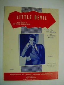 LITTLE DEVIL Sheet Music NEIL SEDAKA 1961 - Picture 1 of 3