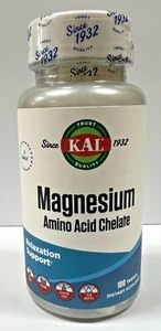 KAL Magnesium Amino Acid Chelate 220mg, 100tab; EXP 08/27 - Picture 1 of 3