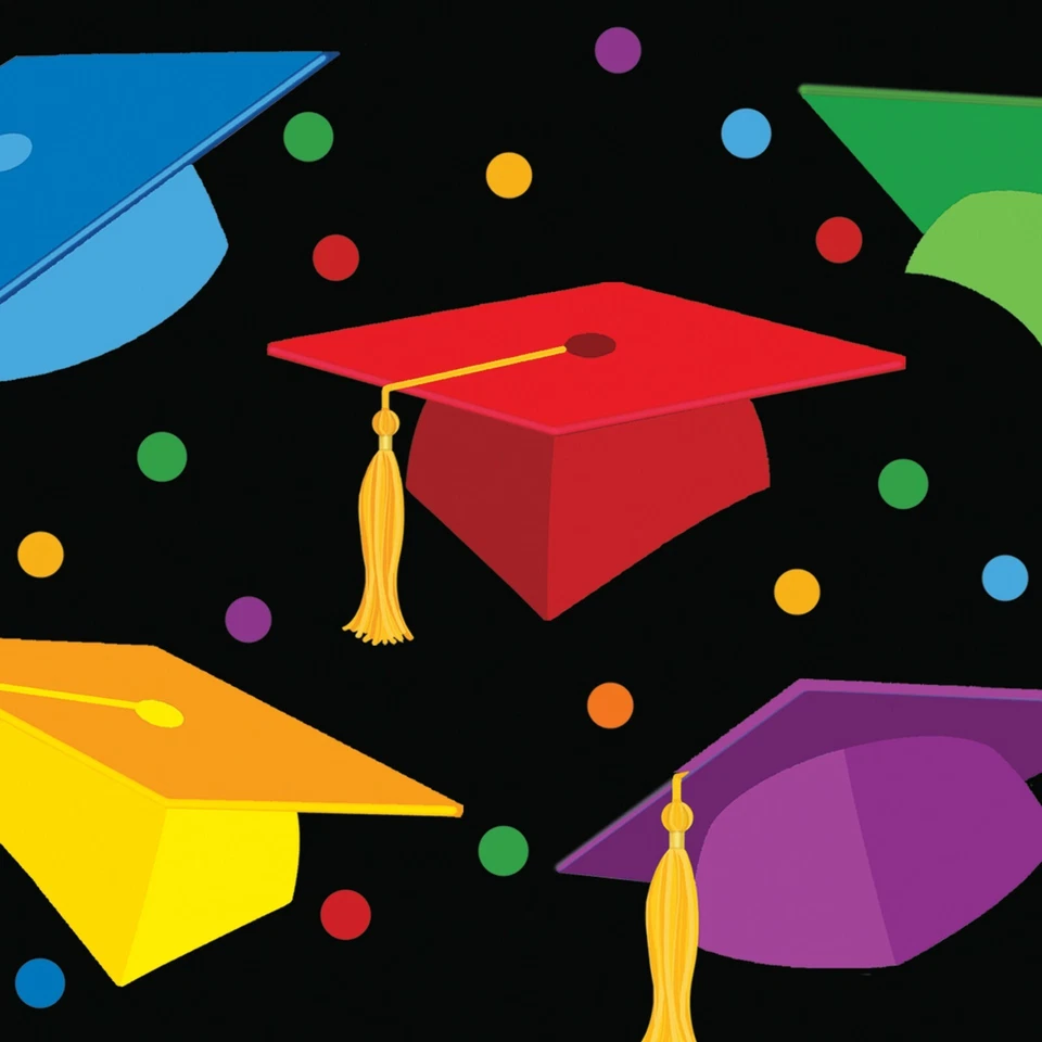 Graduation Napkins Grad Beverage Napkins Multi Color 18ct Favor Party Supplies - Image 1 of 1
