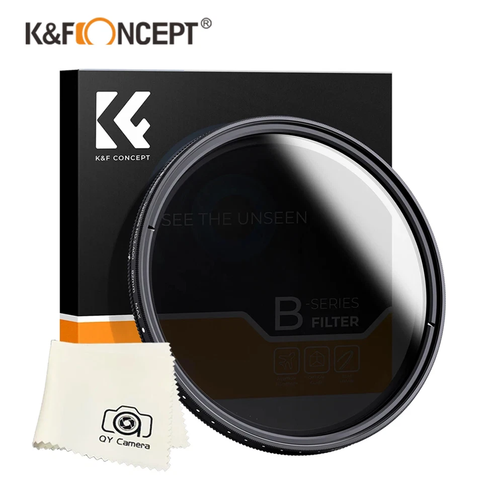 K&F Concept Lens Filter ND2 to ND400 ND2-400 49 52 55 58 67 77 82mm Sony Nikon - Image 1 of 4