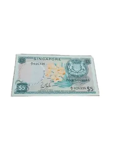 Singapore 1967 Banknote Choice UNC SINGAPORE 5 Dollars P-2 A7 Error - Picture 1 of 3