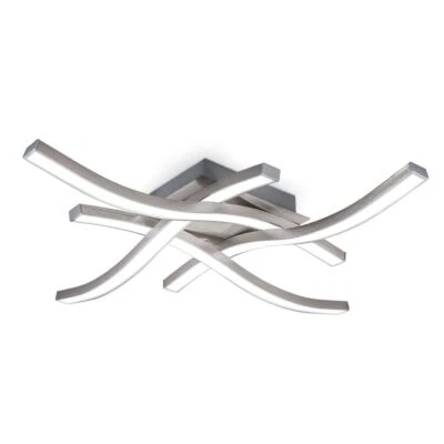 Plafonnier LED design moderne 17W éclairage plafond salon aluminium 230V 4000K  - Photo 1/4