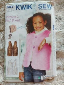 Kwik Sew 3888 Children's Winter Hat & Vests Pattern Size XS-S-M-L-XL - Picture 1 of 2