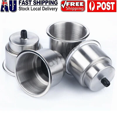 4PCS Stainless Drink Cup Holder Insert for Boat/Car/Truck RV/Camper/Yacht/Sofa - image 1 of 4