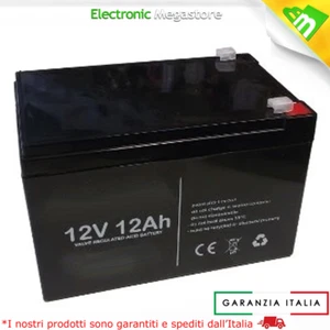 Batteria ricaricabile per bici elettriche al Piombo 12V Volt 12Ah 6DZM-12 12 A - Foto 1 di 1