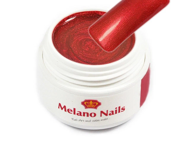 MELANO NAILS Pearly UV Gel Made in Germany 5ml Pearly Scarlet