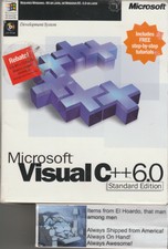 Microsoft Visual C++ 6.0 Standard Edition Windows 95 / 98 / NT 4.0 254-00039