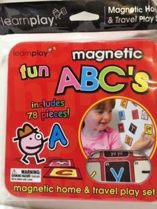 Magnetic Home & Travel Play Set - A B C's - Metal Tin - from LearnPlay -=NEW=- - Picture 1 of 1