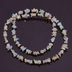 30 Ct. Natural Ethiopian Opal Black Spinel Smooth Beads Necklace 16" A-2112 - Picture 1 of 1