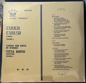 ENRICO CARUSO RUFFO DOMINGUES CHAPI BLASCO ALVAREZ MICHELENA GRAS PASADAS LP - Imagen 1 de 2