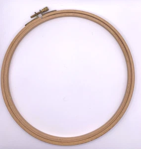 Vintage  Wooden Embroidery Quilting Hoop 9" Hard Wood - Picture 1 of 2