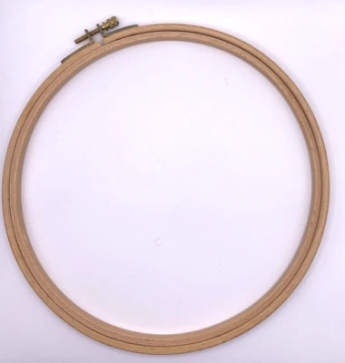 Vintage  Wooden Embroidery Quilting Hoop 9" Hard Wood - Image 1 of 2