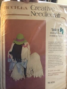 Bucilla needlecraft shaggy dog hug me toy 16” NIP Kit # 8291 Vintage - Picture 1 of 4