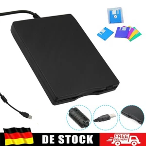 Externes Diskettenlaufwerk 1.44MB FDD Computer Floppy Drive 3,5-Zoll Schwarz DHL - Bild 1 von 21