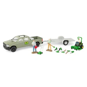 LP85796 John Deere ERTL Lawn Care Set Zero Turn with Truck 47551 - Picture 1 of 5
