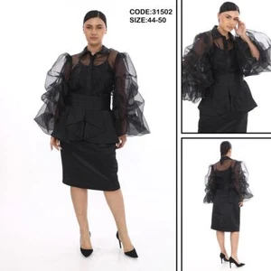 Plus Size Black Evening Dress for Women – Elegant Formal Gown - Picture 1 of 6