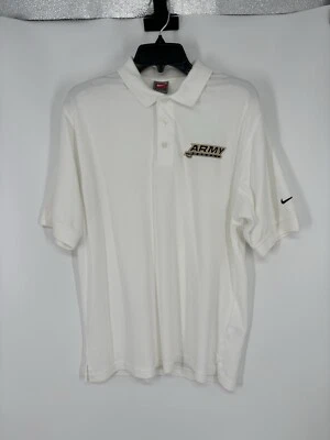 Army West Point Hockey White Nike Team Polo Shirt Black Knights Mens Small - Image 1 of 4