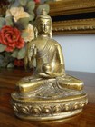 Buddha Statue Messing Skulptur Luxus Figur Buddhafigur Edel Antik Stil Gold Deko