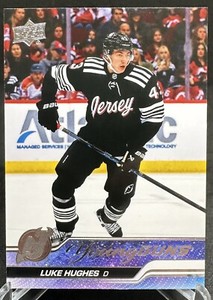 Luke Hughes 2023-24 Upper Deck Series 1 Young Guns #248